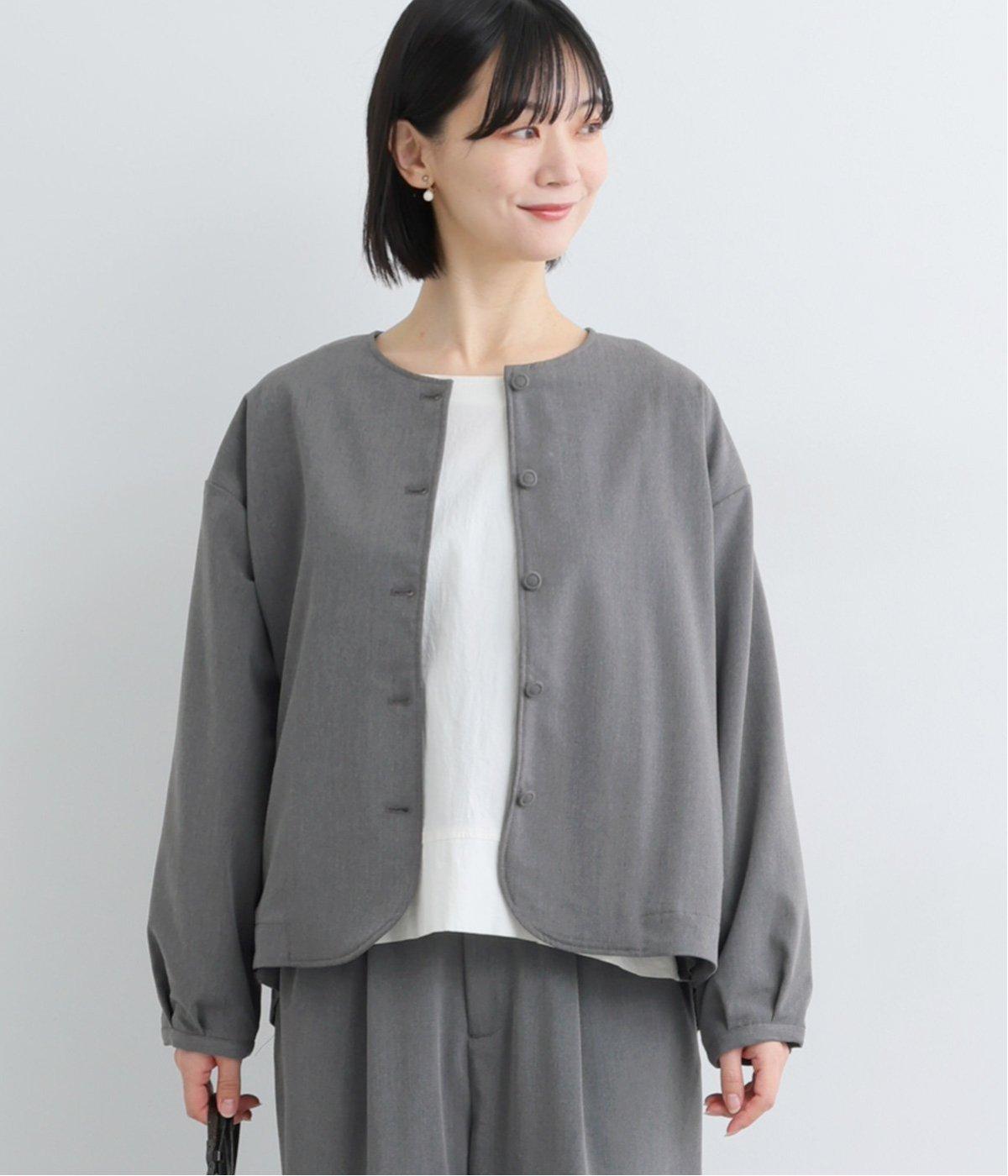 ＴＲツイル バックギャザージャケット(チャコール-F)