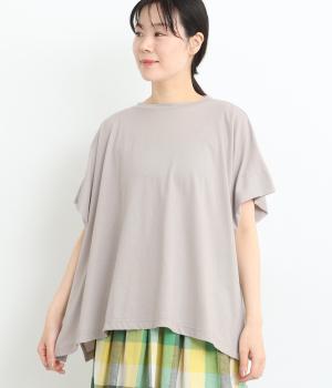 コットンナチュラル天竺ワイドプルオーバー(ライトグレー-ONESIZE)