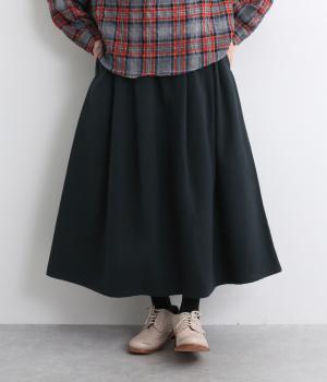 コットンツイードギャザースカート(スミクロ-F)