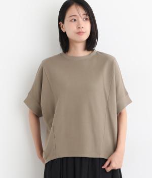 ミニ裏毛5分袖ドルマンプルオーバー(モカ-ONESIZE)