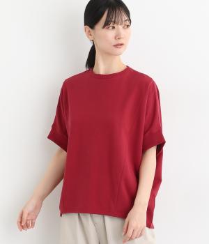 ミニ裏毛5分袖ドルマンプルオーバー(レッド-ONESIZE)