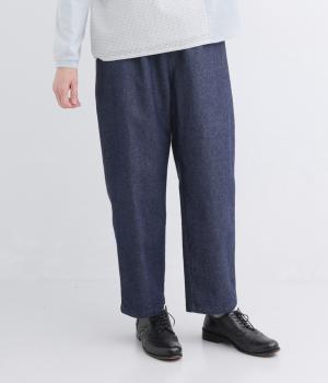 デニム製品洗いテーパードパンツ(ネイビー-F)