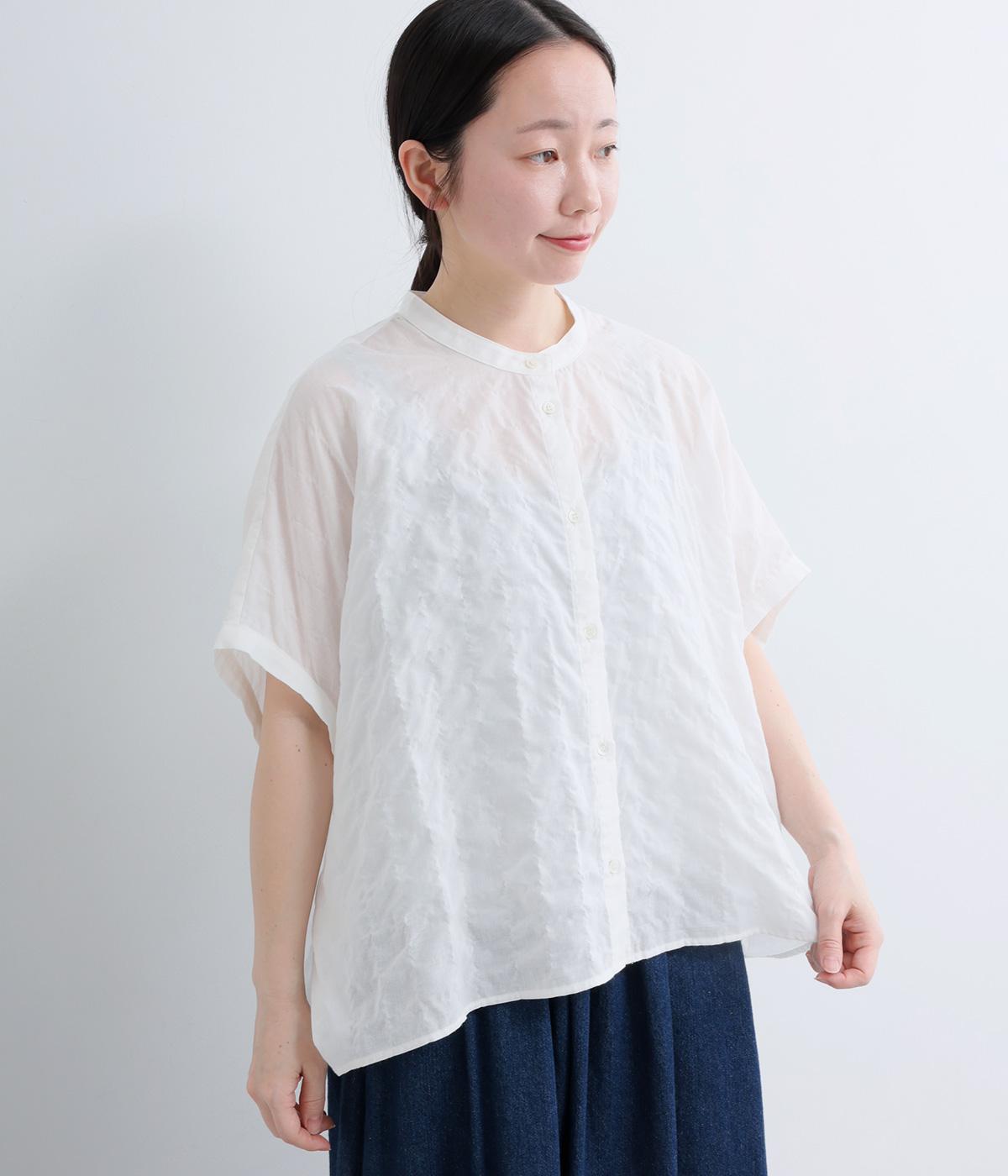 コットンシャーリング　ドルマンシャツ(ホワイト-F)