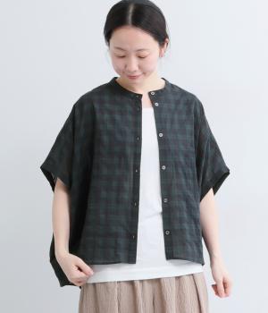 コットンシャーリング　ドルマンシャツ(ブラックウオッチ-F)