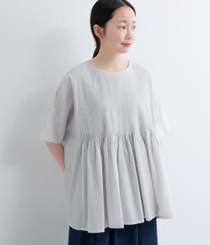 ソフトローン　ピンタックプルオーバー(ライトグレー-F)