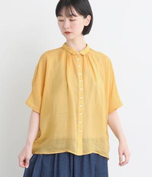 シアーリネン　ギャザーブラウス