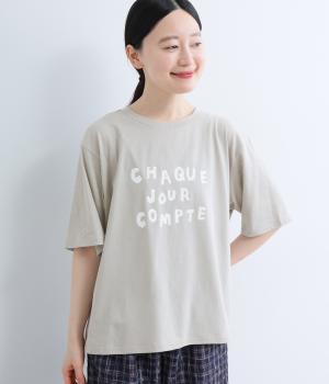 CHAQUE JOUR COMPTE　Tシャツ(ライトグレー-F)