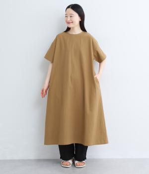 シーチングワッシャー　ワンピース(ベージュ-F)