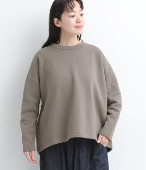 裏毛起毛 ボトルネックプルオーバー（グレージュ・F）