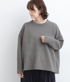 裏毛起毛 ボトルネックプルオーバー（トップチャコール・F）