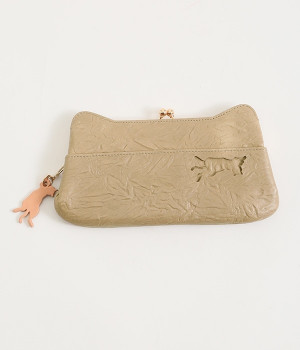 がま口 ロングウォレット(グレージュ-ONESIZE)