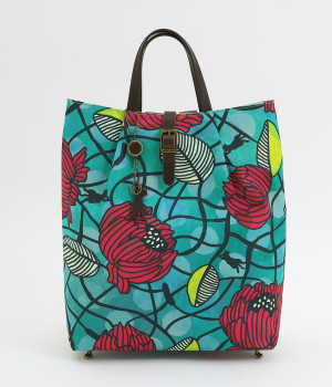 ネコ足　リュック(ブルー-ONESIZE)