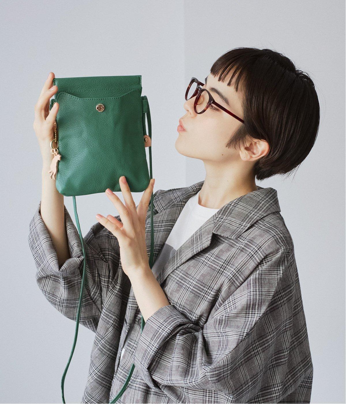 口バネサコッシュ(コバルトグリーン-F)