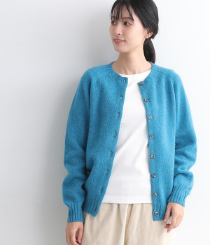 ウールクルーネックニットカーディガン(PENNAN BAY-ONESIZE)
