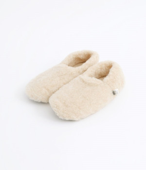 メリノウールルームシューズ(ベージュ-ONESIZE)