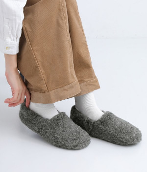 メリノウールルームシューズ(グラファイト-ONESIZE)