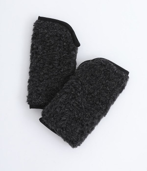 メリノウールアームカバー(ブラック-ONESIZE)