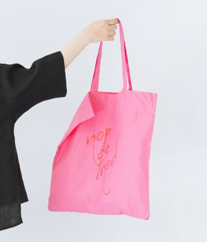 Laukkuラミーレーヨン書き文字ロゴバッグ(ピンク-ONESIZE)