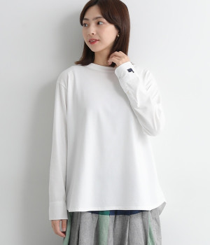 USコットン天竺布帛カフスインナーTシャツ(オフホワイト-ONESIZE)