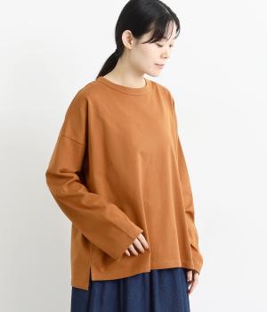 USコットンオーバーサイズロングTシャツ(キャニオンブラウン-ONESIZE)