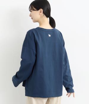 USコットンオーバーサイズロングTシャツ(ダークターコイズ-ONESIZE)