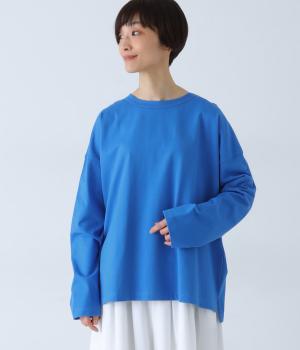 USコットンオーバーサイズロングTシャツ(ターコイズ-F)