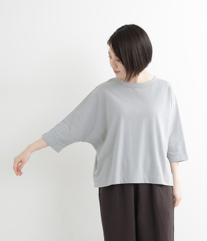 Cloche　USコットン5分袖Tシャツ(グレーブルー-ONESIZE)