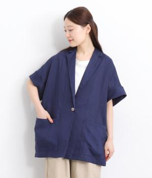 ラミー　半袖シャツジャケット(ダークブルー-ONESIZE)