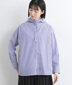 タイプライターフードシャツ(ストライプ-F)