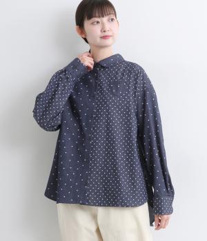 miscデニムドットプリントシャツ