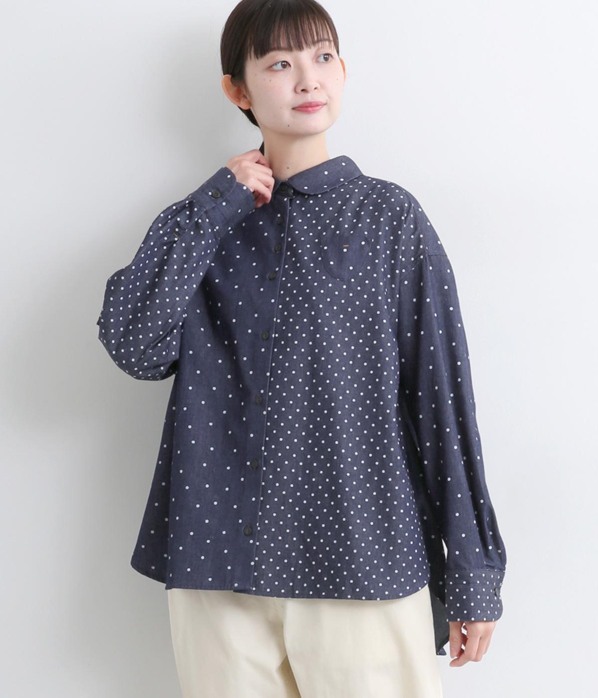 miscデニムドットプリントシャツ(ランダム-F)