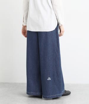 デニム　ボリュームパンツ(インディゴ-F)