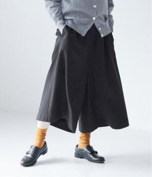 Cornetギャバガウチョパンツ(ブラック-F)