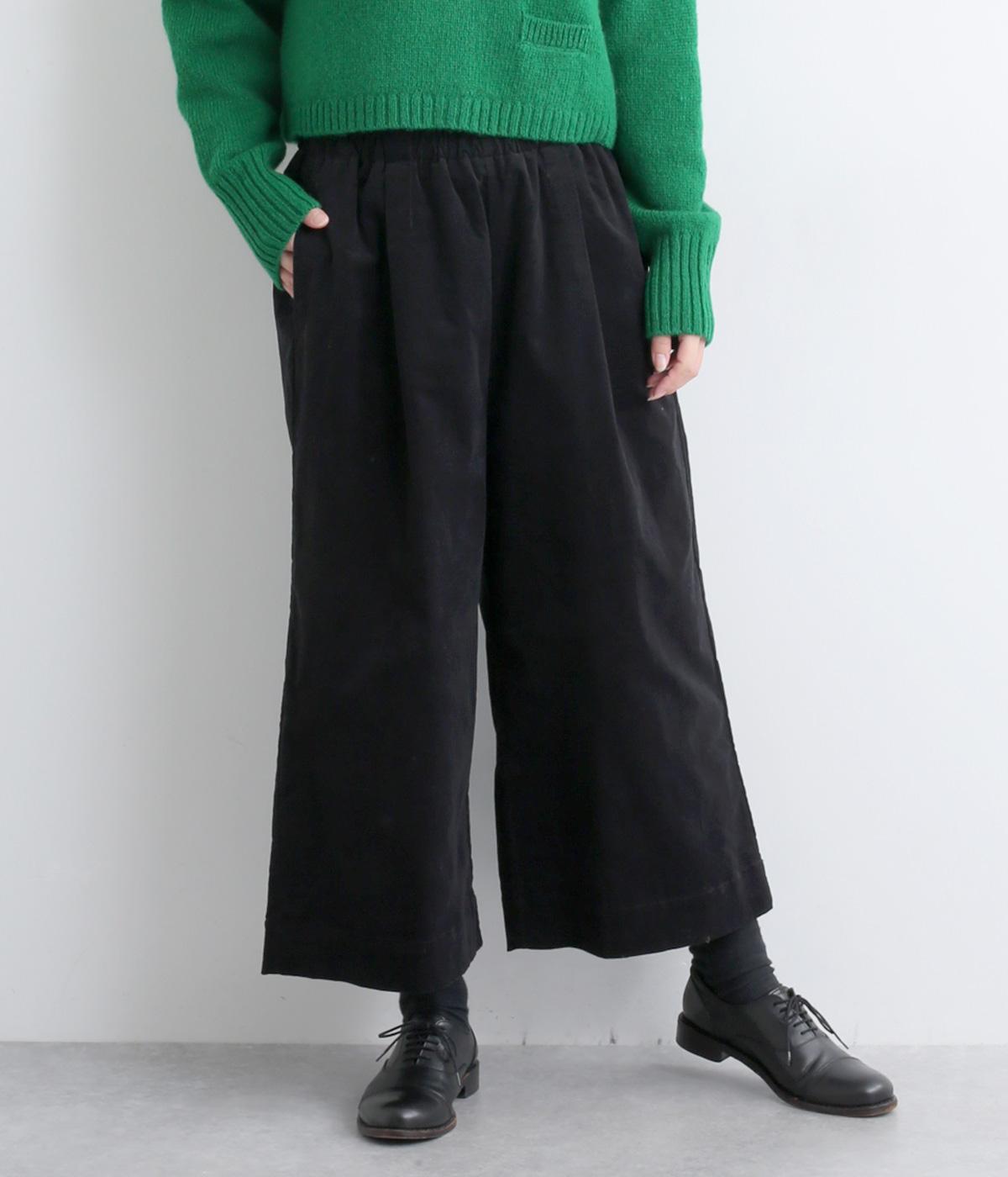 別珍クロップドパンツ(ブラック-F)