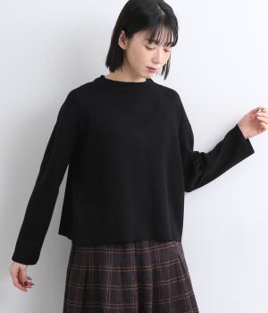 プレーティング総針2wayカーディガン(ブラック-F)