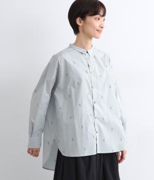 フロッキースワンブロードシャツ(ライトブルー-F)