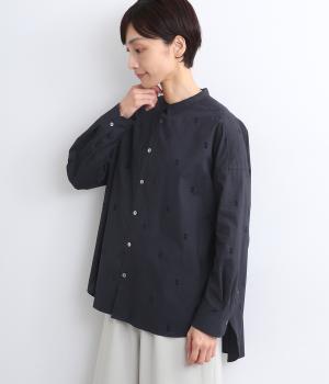 フロッキースワンブロードシャツ(ネイビー-F)