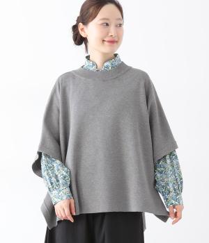 プレーティング総針　ワイドベスト(グレー-F)