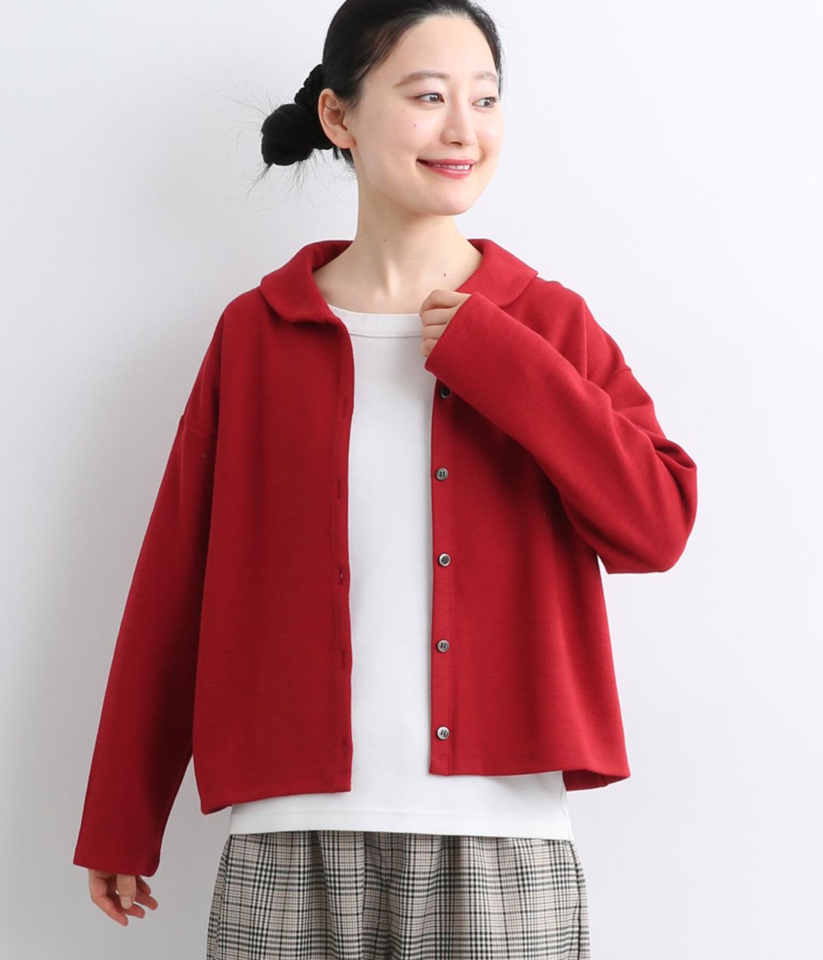 Ronde　アクリルウールポンチ　カットソー(レッド-F)