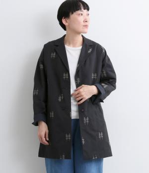グログラン刺繍チェスターコート(ブラック-F)