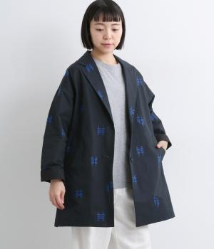 グログラン刺繍チェスターコート(ネイビー-F)