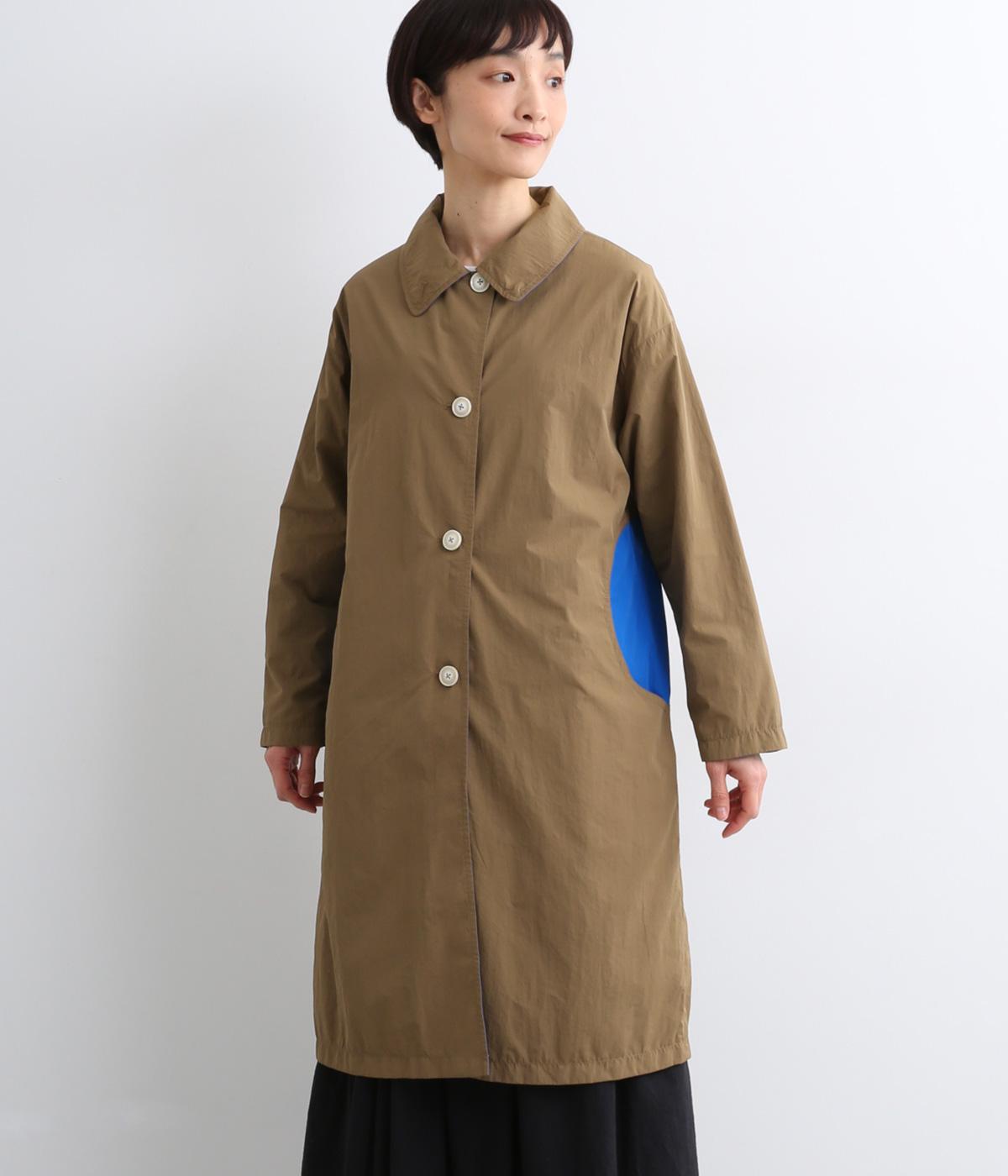 ナイロンタフタ撥水リバーシブルコート(キャメル-F)