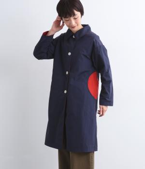 ナイロンタフタ撥水リバーシブルコート(ネイビー-F)