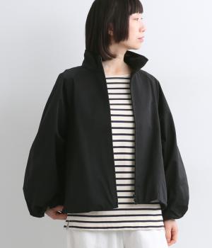Pomme バルーンスリーブブルゾン(ブラック-F)