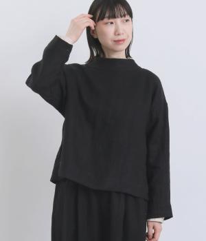 リネンサージボトルネック2wayジャケット(ブラック-F)