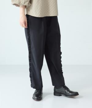 サイドフリルセンタープレスクロップドパンツ(ネイビー-F)