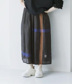 リネンラインパネルタックキュロット