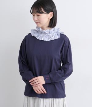 USコットンフリル襟カットソー