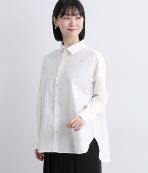 ユーカリプリントオーバーサイズシャツ