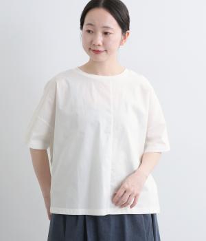 リネンコットンmisc布帛Tシャツ(オフホワイト-F)